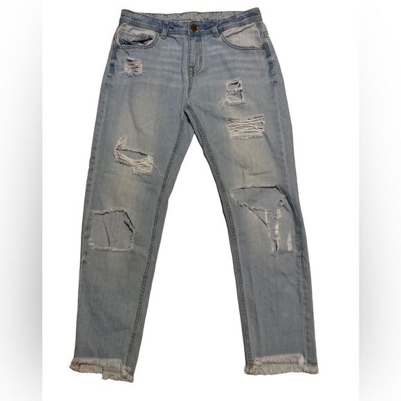 Zara distressed ripped Jeans Size 2 - Picture 1 of 9